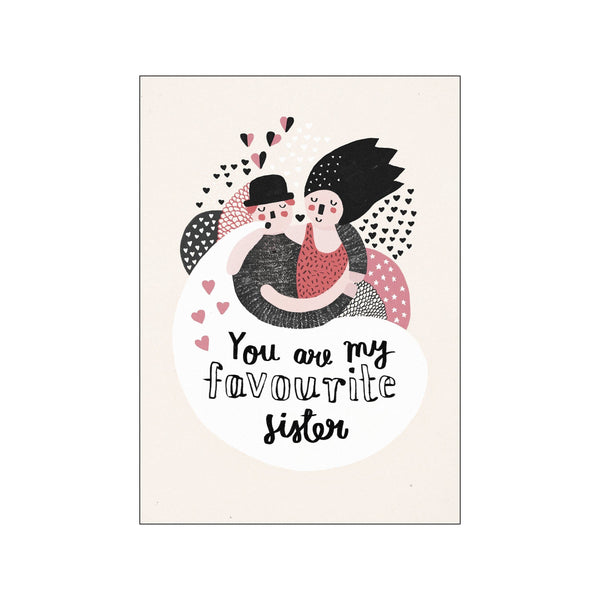 Favourite sister — Art print by Michelle Carlslund - Kids from Poster & Frame