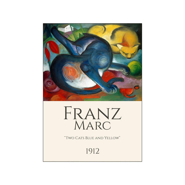 Franz Marc "Two Cats Blue and Yellow" — Art print by PLAKATfar from Poster & Frame