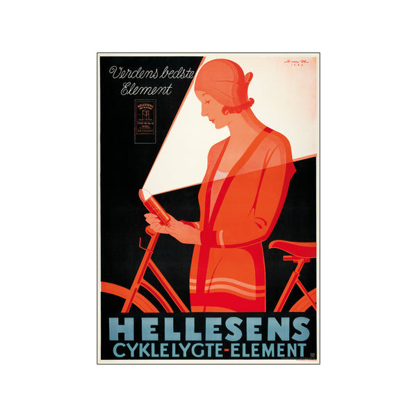 Hellesens Cyklelygte Element — Art print by Dansk Plakatkunst from Poster & Frame