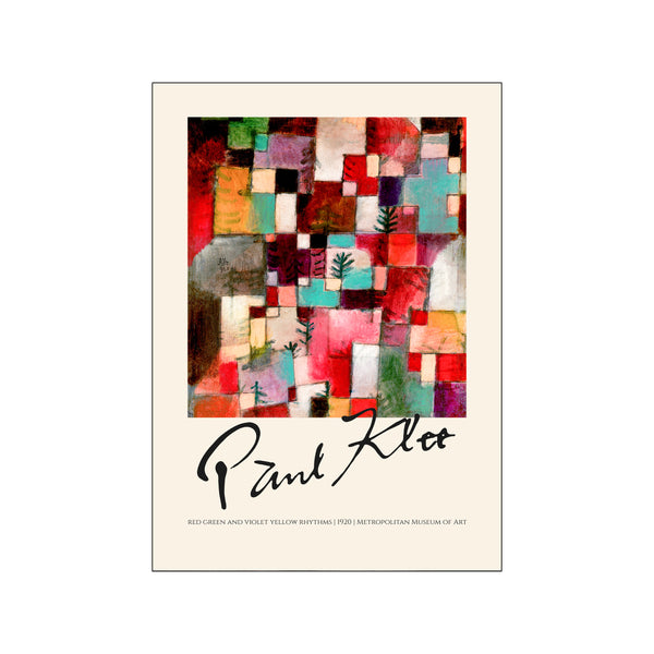 Klee "Red Green and Violet Yellow Rhythms" — Art print by PLAKATfar from Poster & Frame