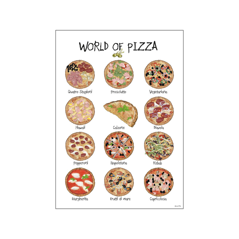 World of Pizza — Art print by Mouse & Pen from Poster & Frame