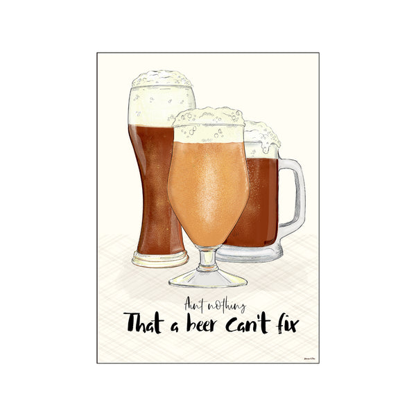 Beer cant fix — Art print by Mouse & Pen from Poster & Frame