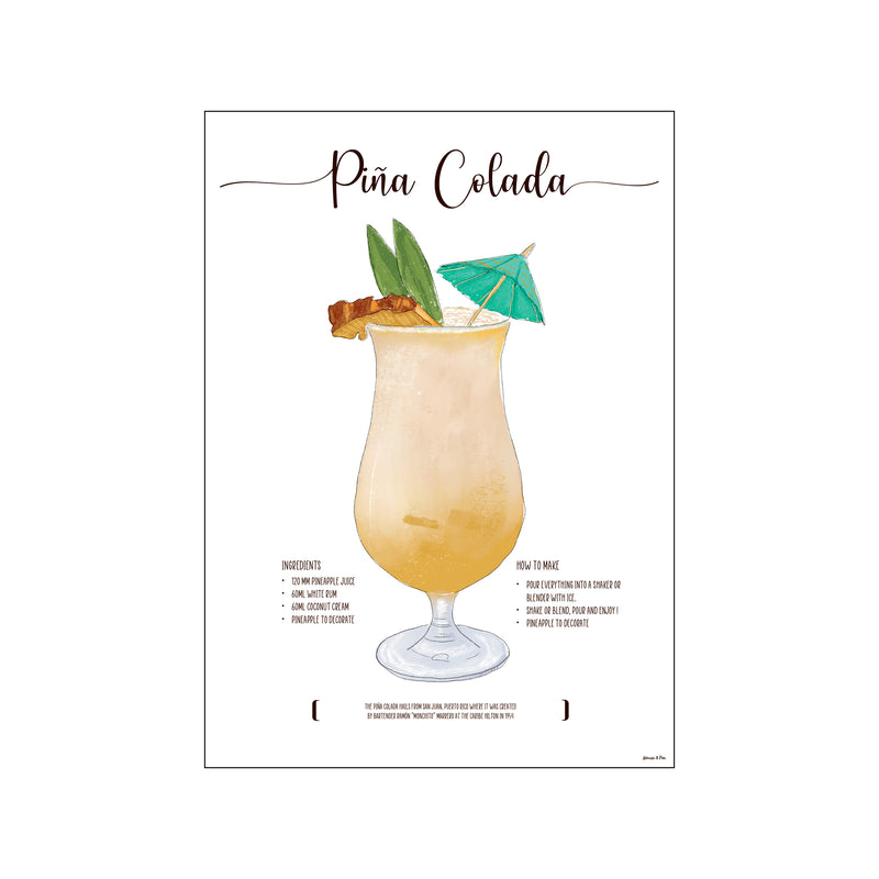 Pina Colada — Art print by Mouse & Pen from Poster & Frame