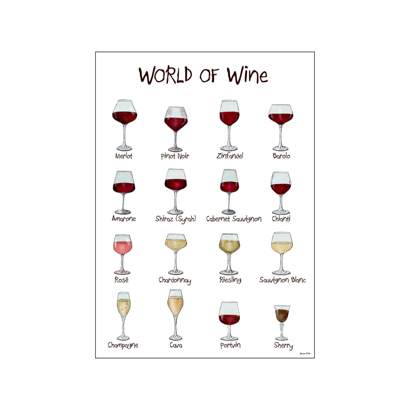 World of wine — Art print by Mouse & Pen from Poster & Frame