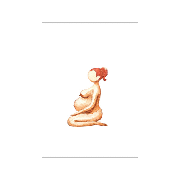 Pregnant meditation — Art print by Yoga Prints from Poster & Frame