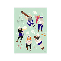 Sailorfriends — Art print by Michelle Carlslund - Kids from Poster & Frame